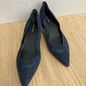 Via Spiga Navy Suede Point Heels 6.5